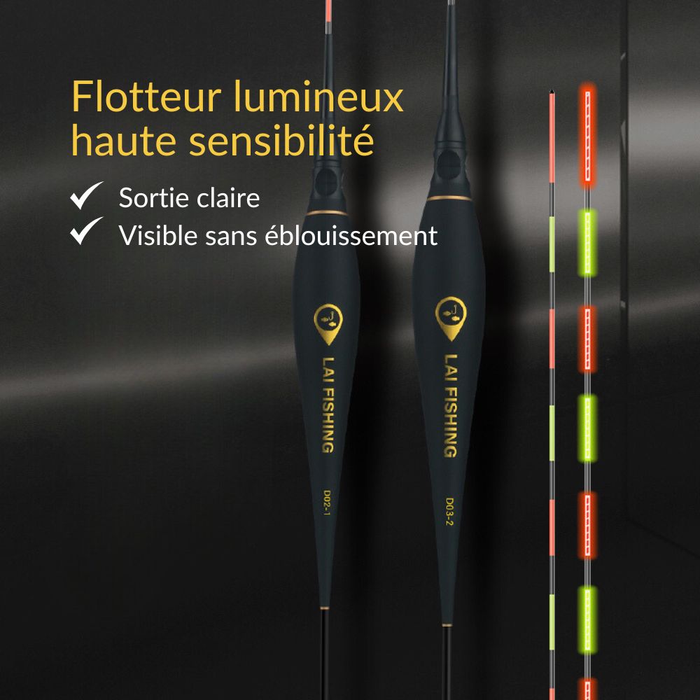 Flotteur Lumineux Lai Fishing Noir D-01